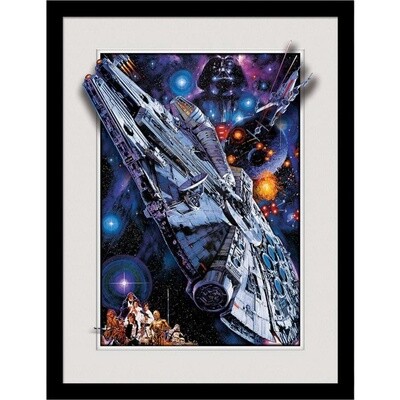 Star Wars (Millenium Falcon) Breakout Collector Print (Framed)