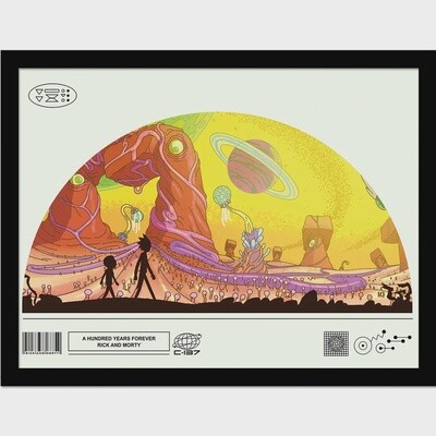 Rick And Morty (Classrickal Hundred Years) Collector Print (Framed)