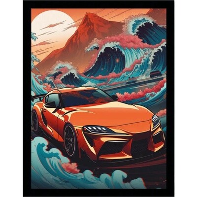 Wave Collection (Wave Cars Zupra) 30 x 40cm Collector Print (Framed)