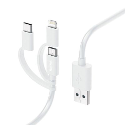 USB-A to MicroUSB/USB-C/Lightning 1m