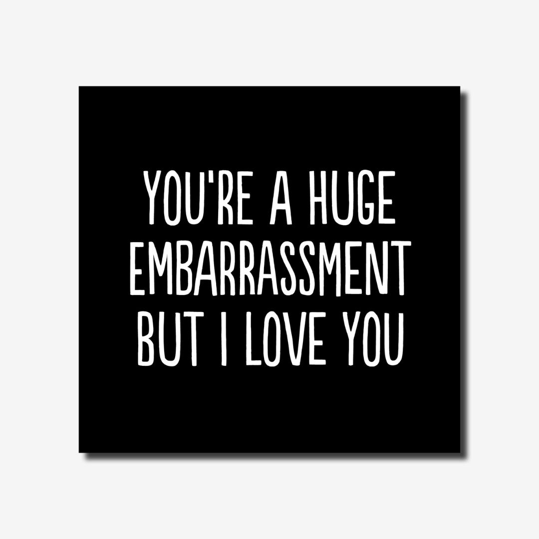 You&#39;re A Huge Embarrassment