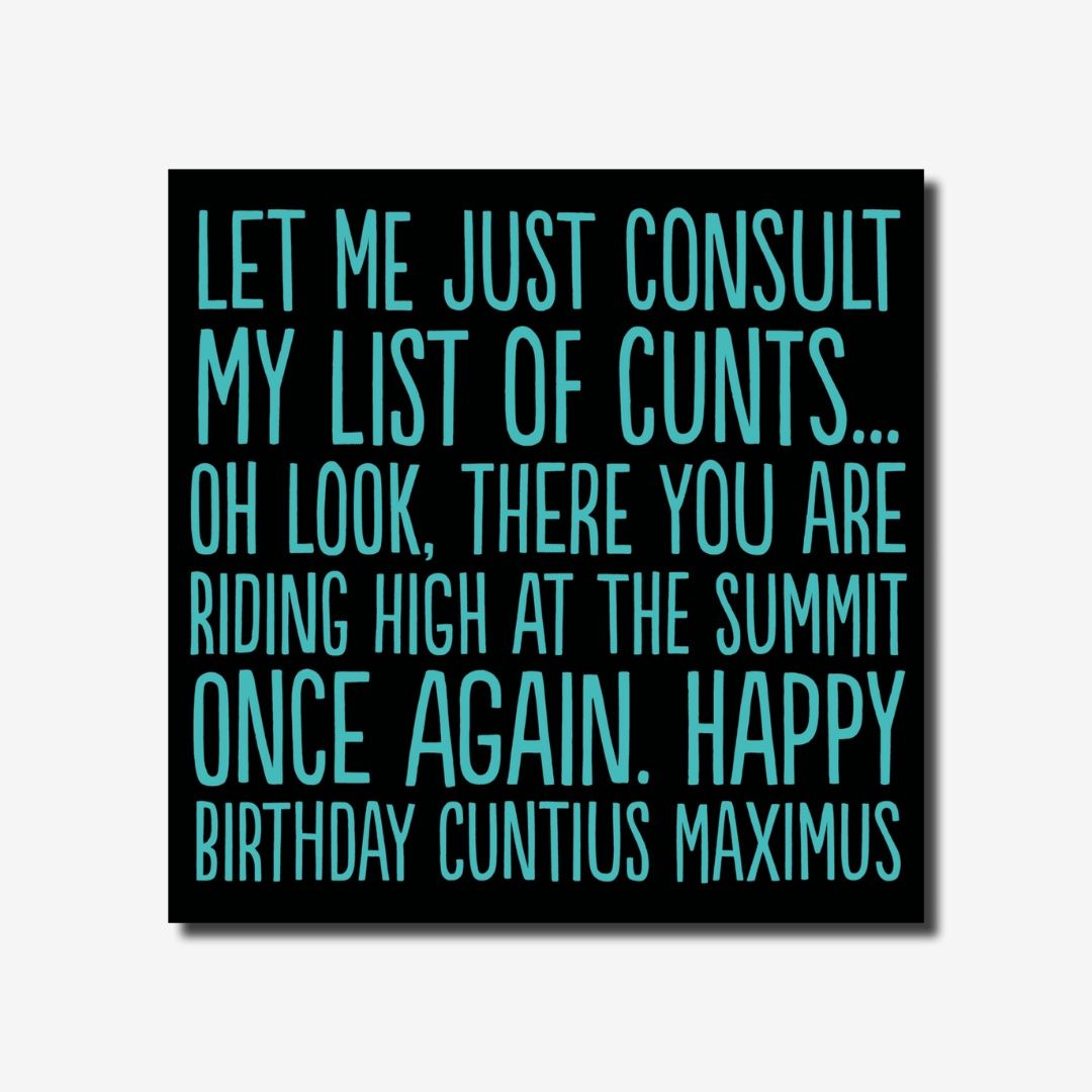 List of Cunts