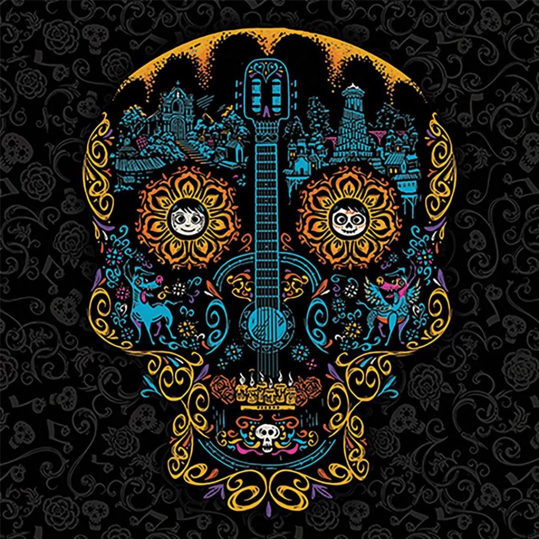 COCO (PATTERN SKULL) 40X40 CANVAS
