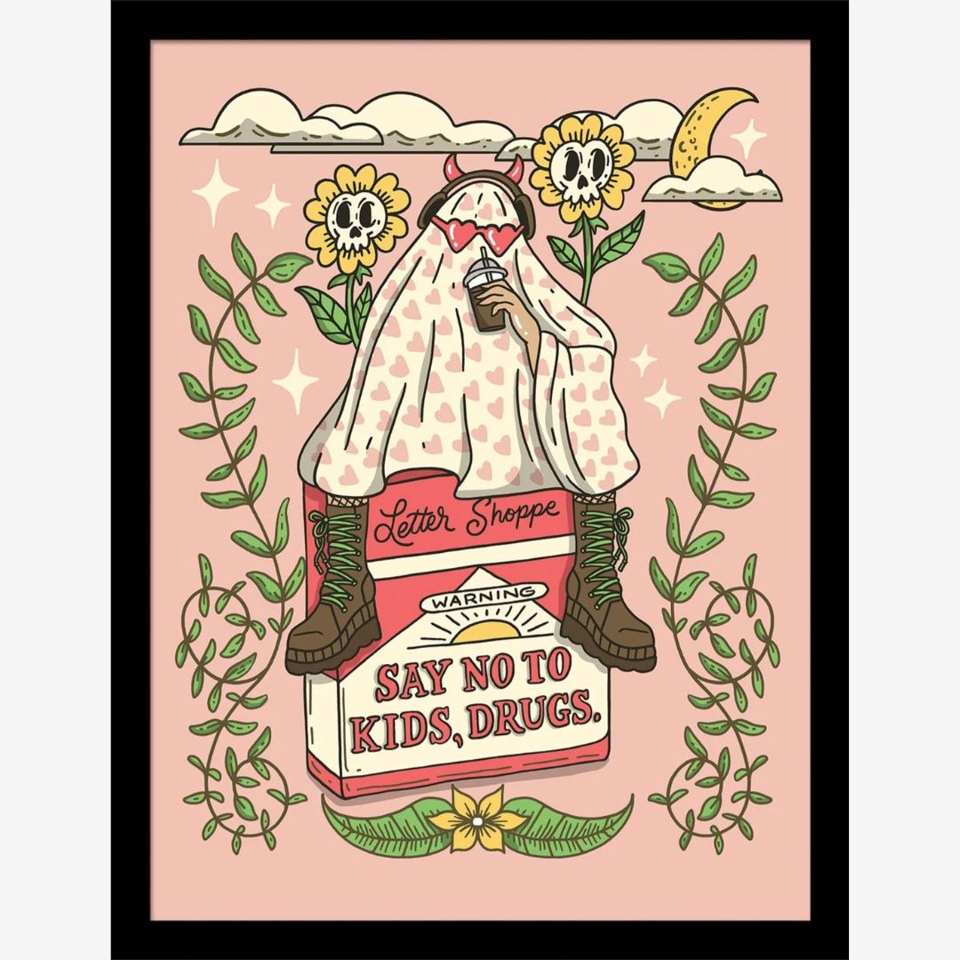 LETTER SHOPPE (SAY NO TO KIDS, DRUGS) COLLECTOR PRINT (FRAMED)