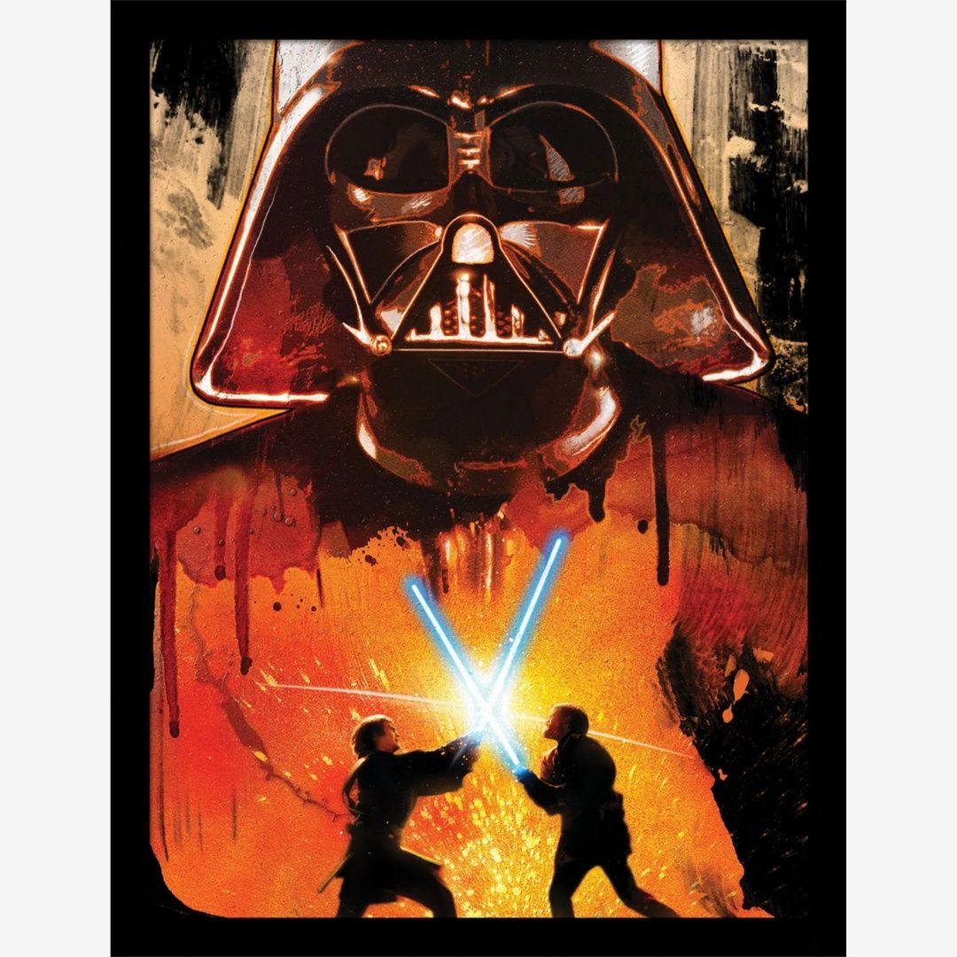 Star Wars (Episode Iii Battle) Collector Print (Framed)