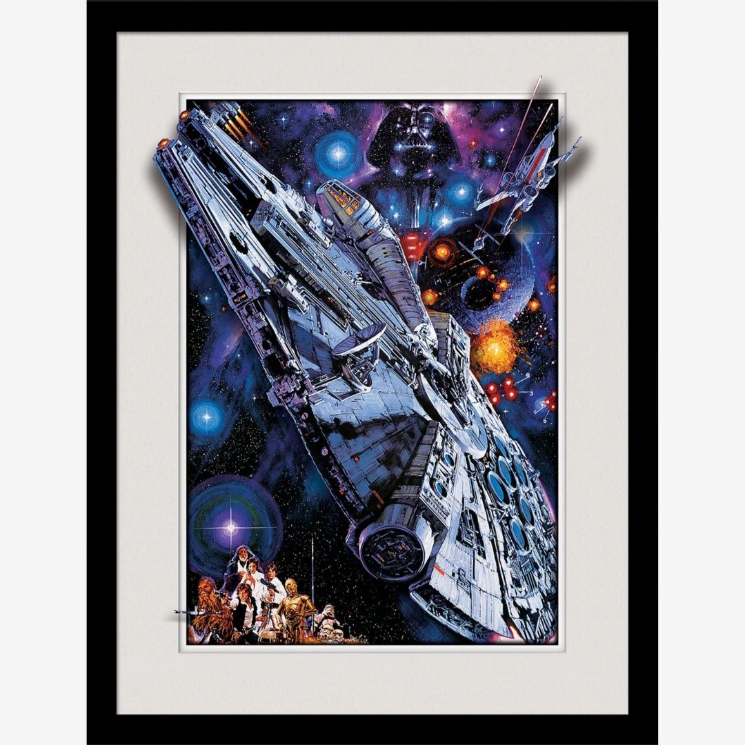 Star Wars (Millenium Falcon) Breakout Collector Print (Framed)