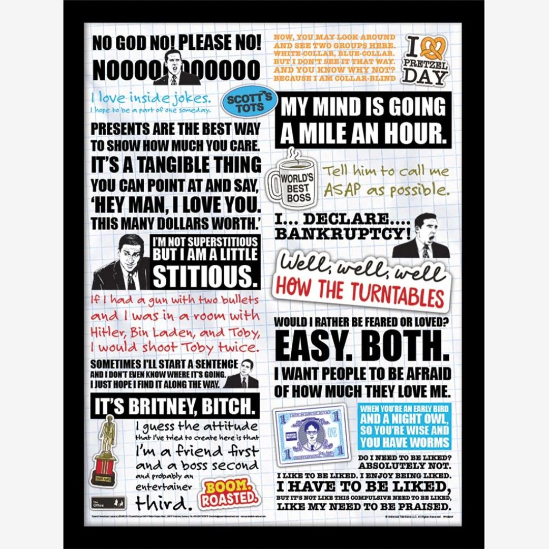 The Office (Michael Scott Quotes) Framed Print