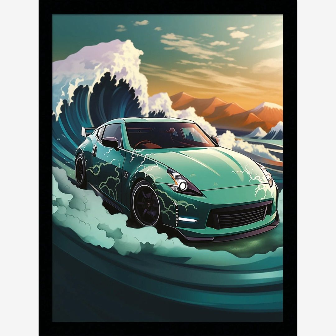 Wave Collection (Wave Cars Fairlady) 30 x 40cm Collector Print (Framed)
