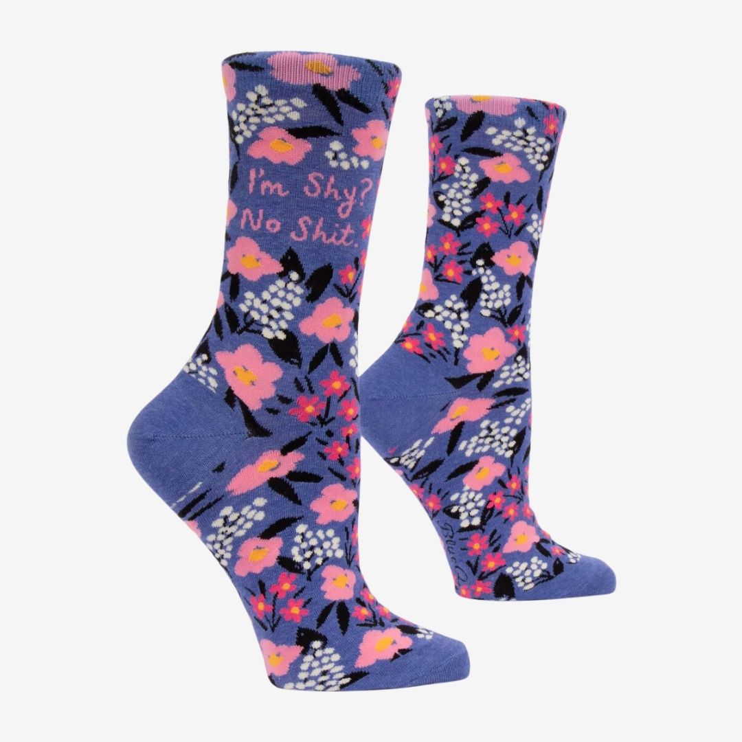 I&#39;m Shy? No Shit Women&#39;s Crew Socks