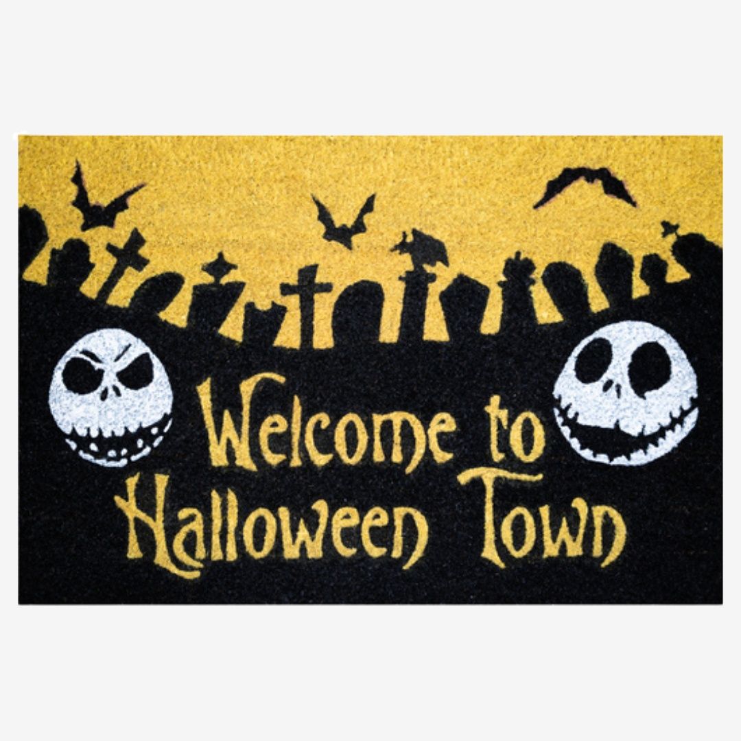 Nightmare Before Christmas Welcome To Halloween Town Doormat