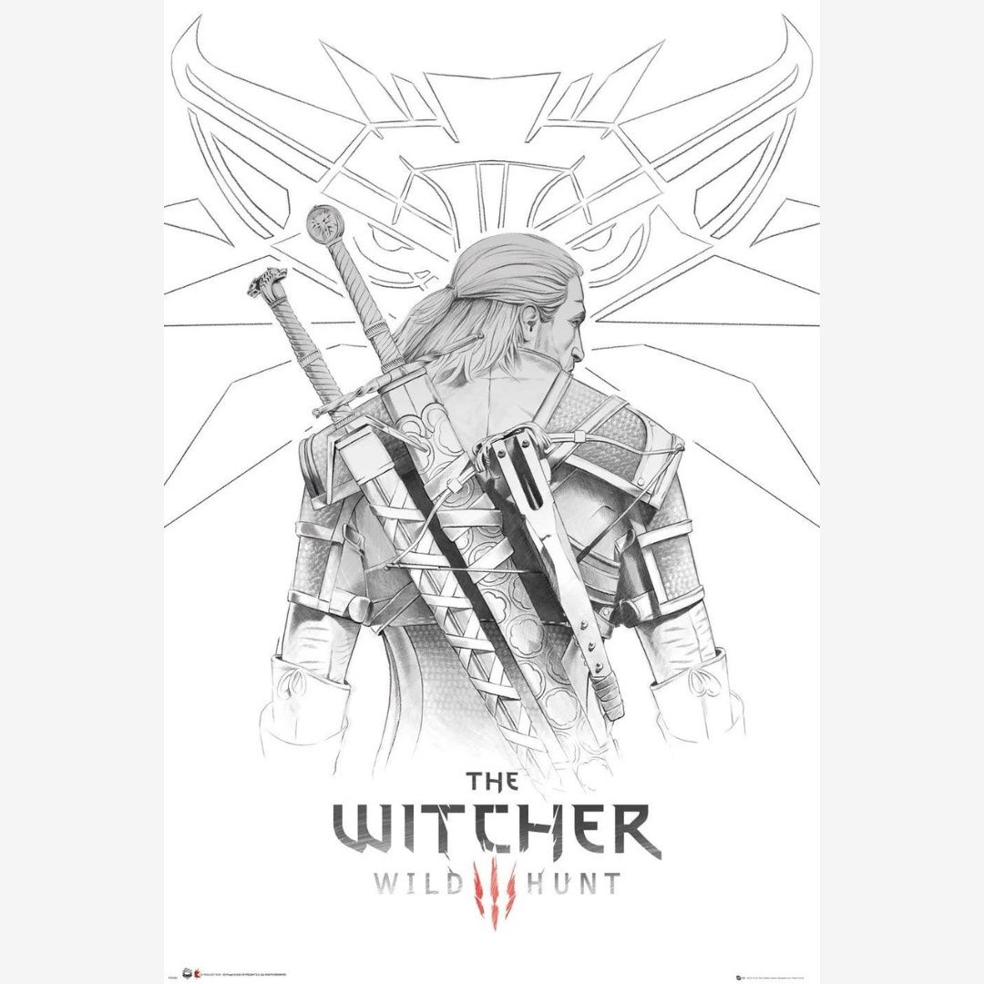 THE WITCHER GERALT SKETCH MAXI POSTER (A45)