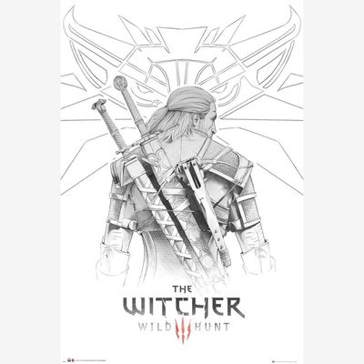 THE WITCHER GERALT SKETCH MAXI POSTER (A45)