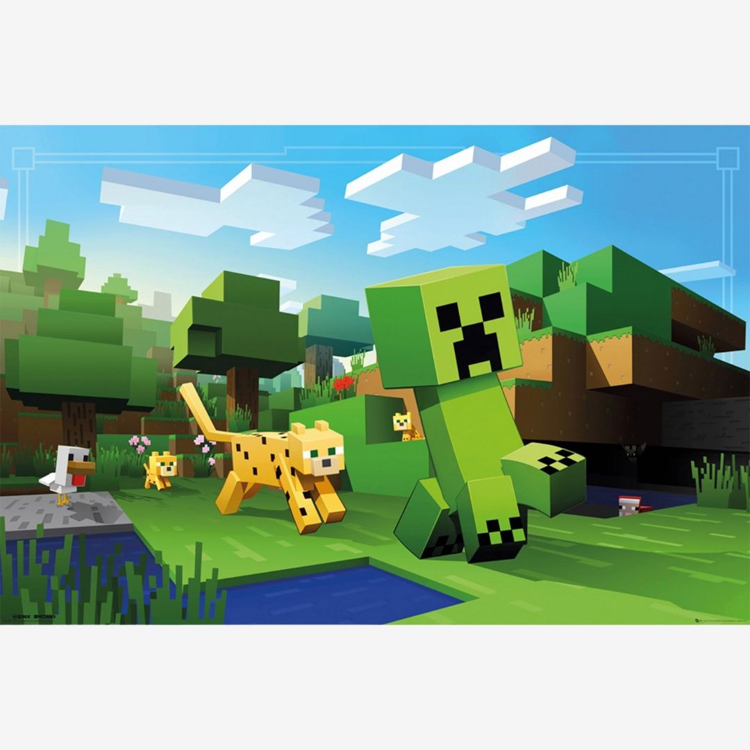 Ocelot Chase Minecraft Maxi Poster