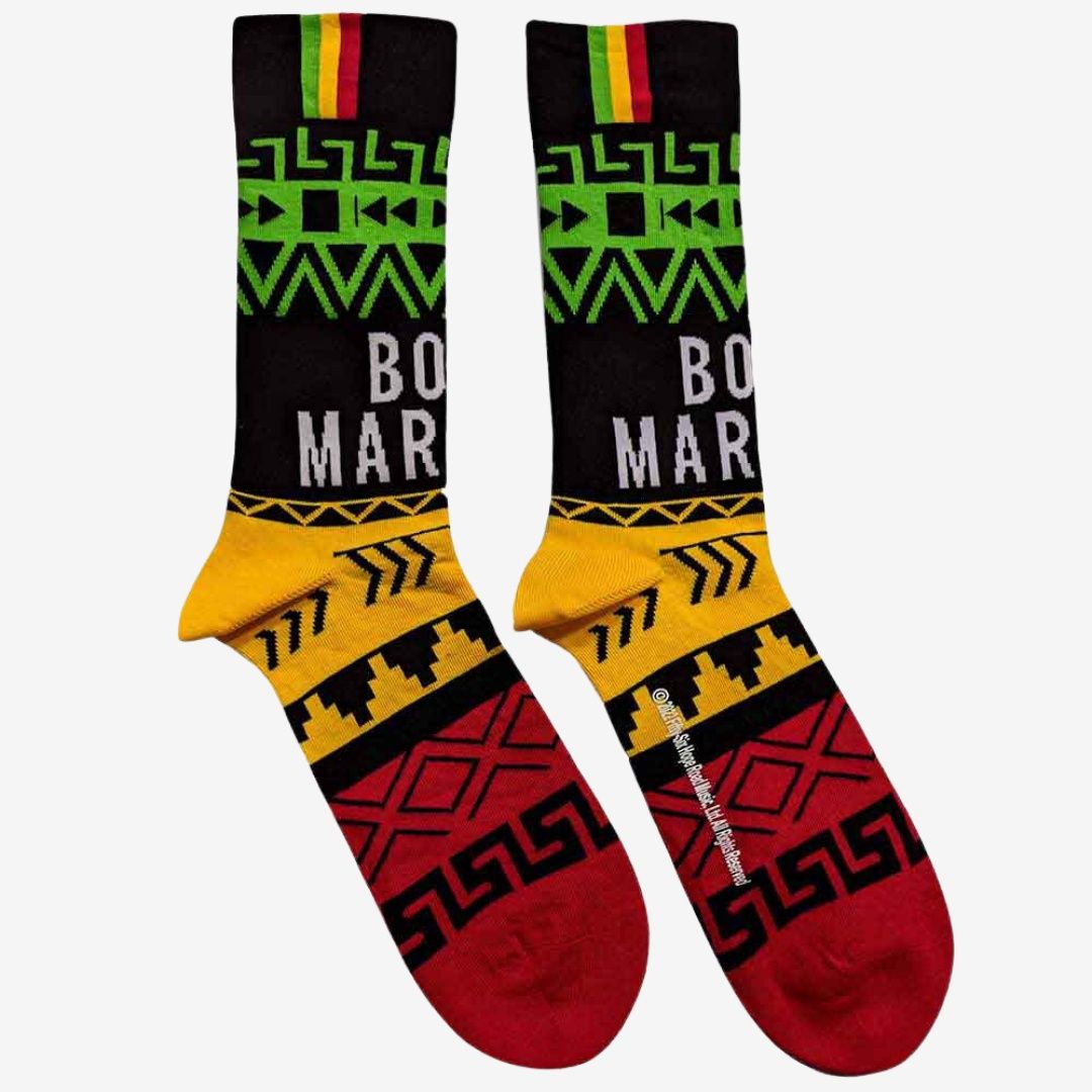 BOB MARLEY UNISEX ANKLE SOCKS: PRESS PLAY (UK SIZE 7 - 11)