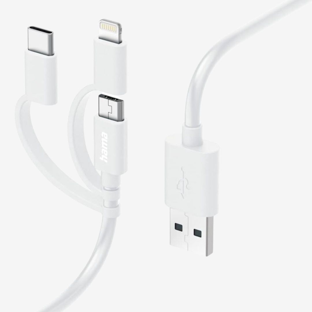 USB-A to MicroUSB/USB-C/Lightning 1m