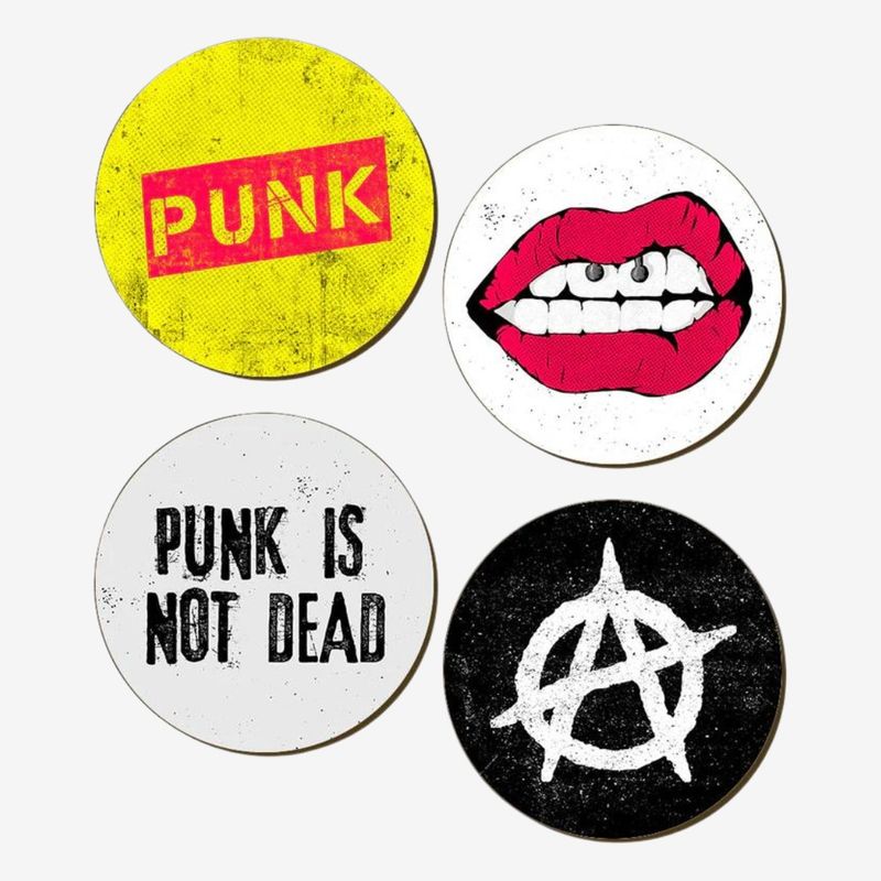 Punk Is Not Dead 4 Piece Coaster Set