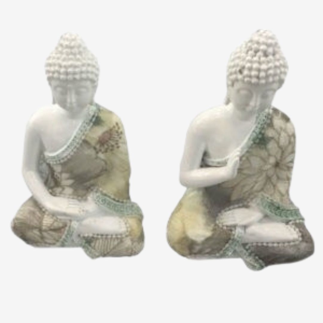 Thai Buddha White and Cream - Meditation