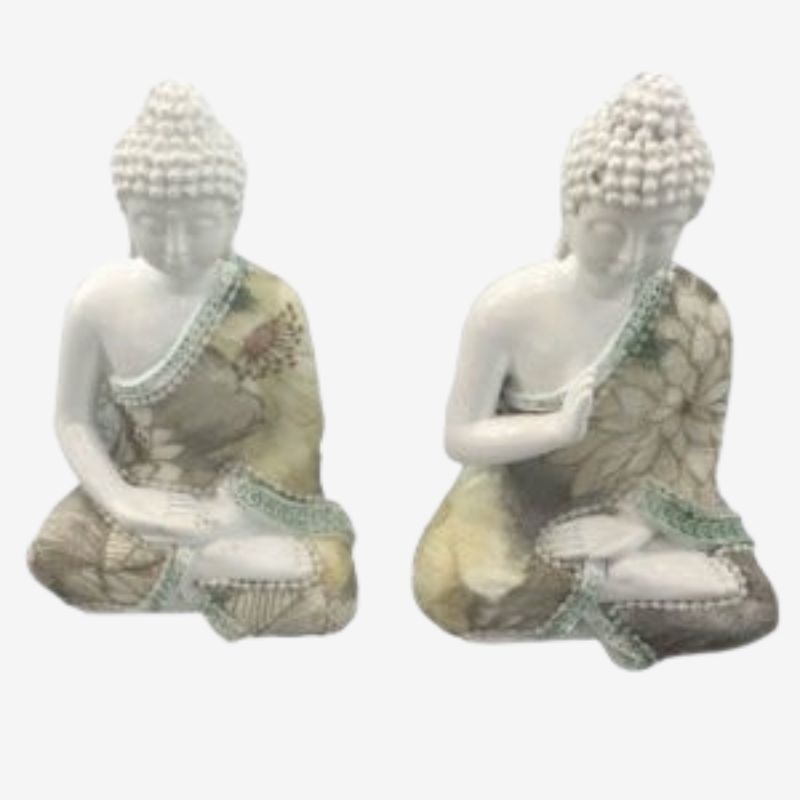 Thai Buddha White and Cream - Meditation