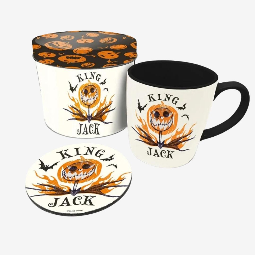 THE NIGHTMARE BEFORE CHRISTMAS (KING JACK) MUG &amp; COASTER SET