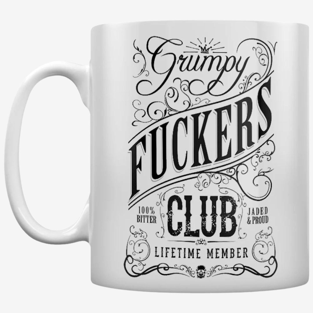 Grumpy Fuckers Club White Mug