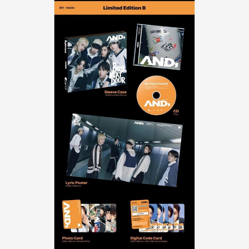 BOYNEXTDOOR | AND, | Limited Edition B | CD