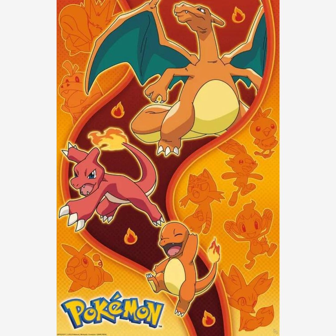 Pokemon Charizard Fire Type Maxi Poster (A43)