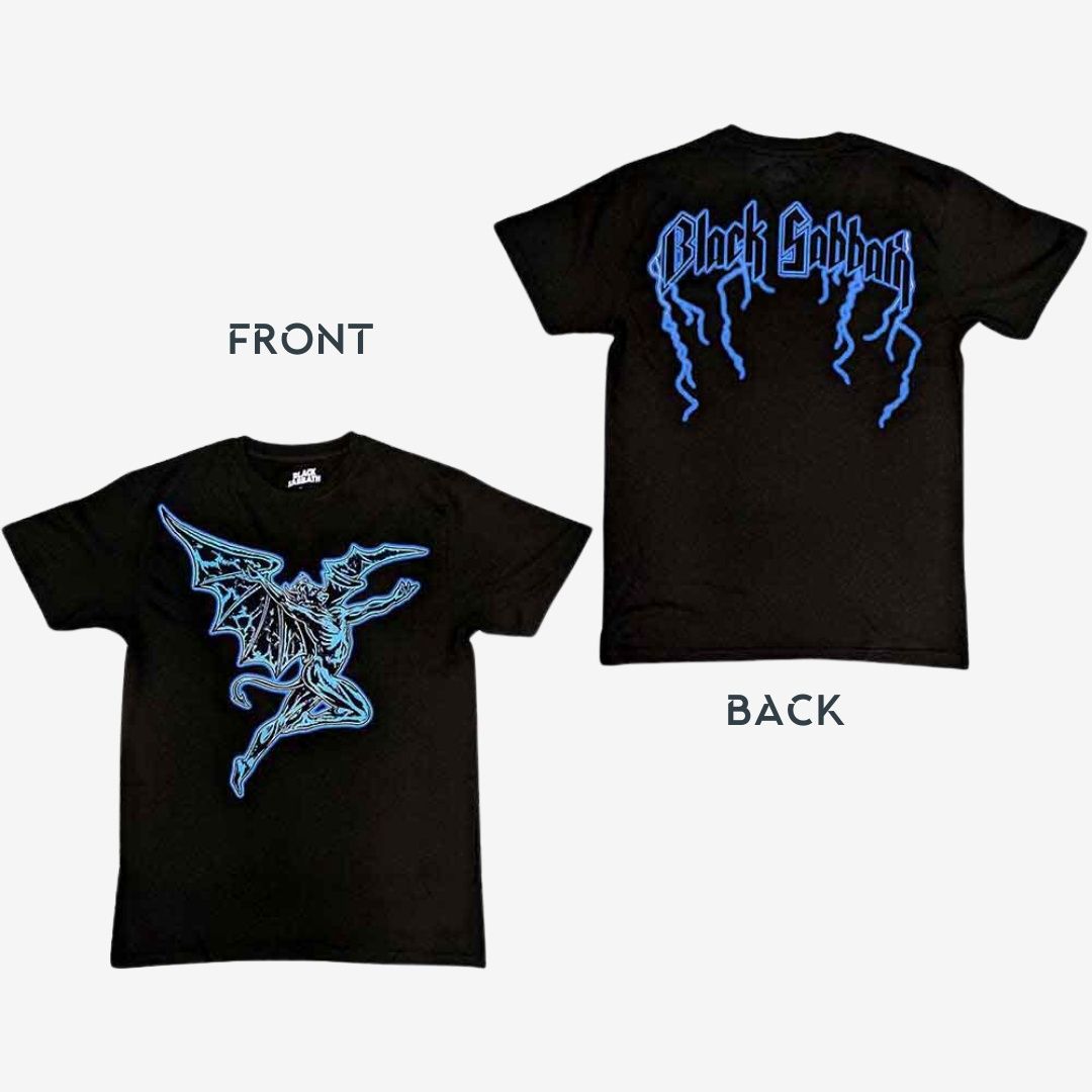 Black Sabbath Unisex T-Shirt: Lightning Henry (Back Print), Size: Small