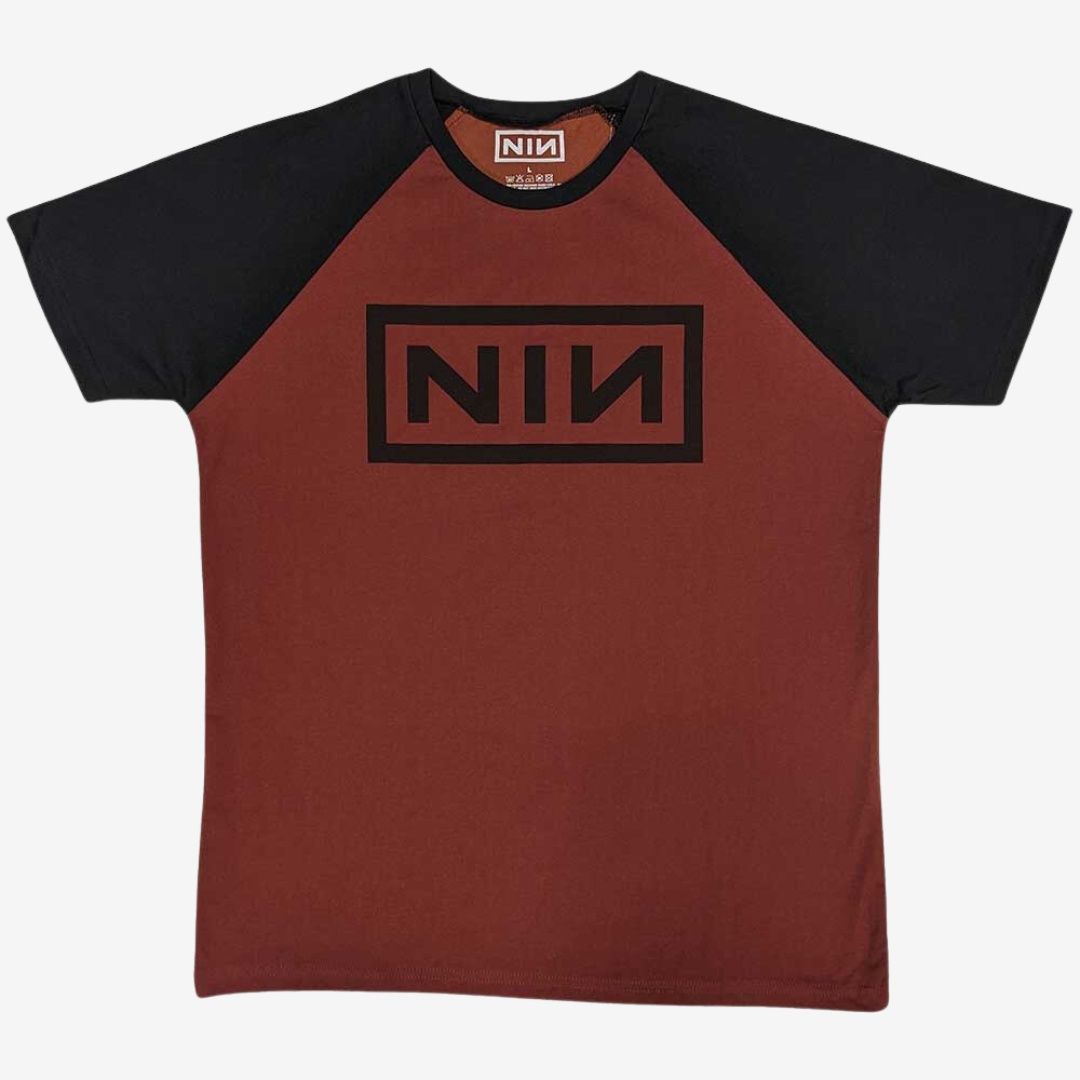 Nine Inch Nails Unisex Raglan T-Shirt: Classic Logo, Size: Small