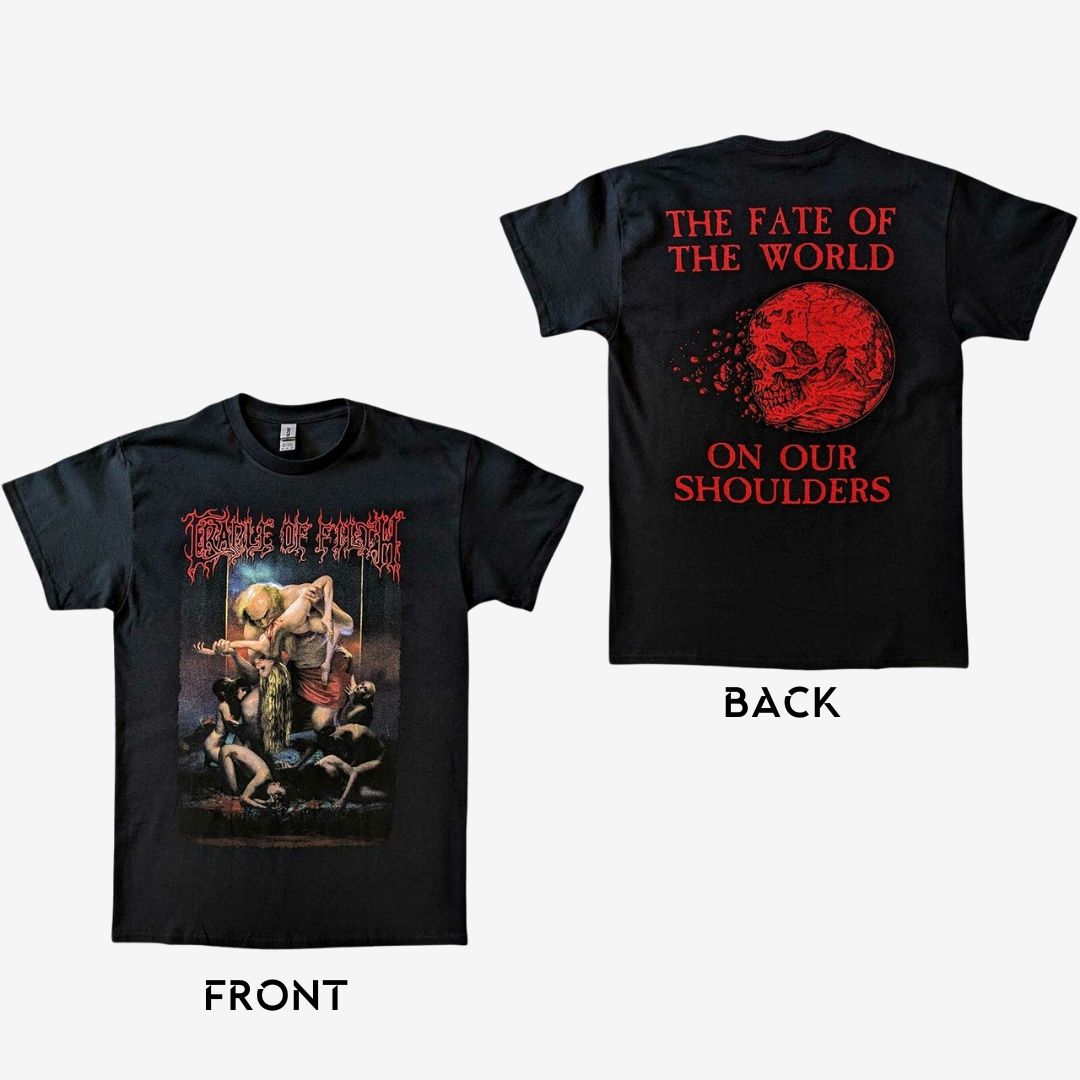Cradle Of Filth Unisex T-Shirt: Existance Is Futile Saturn (Back Print), Size: Small
