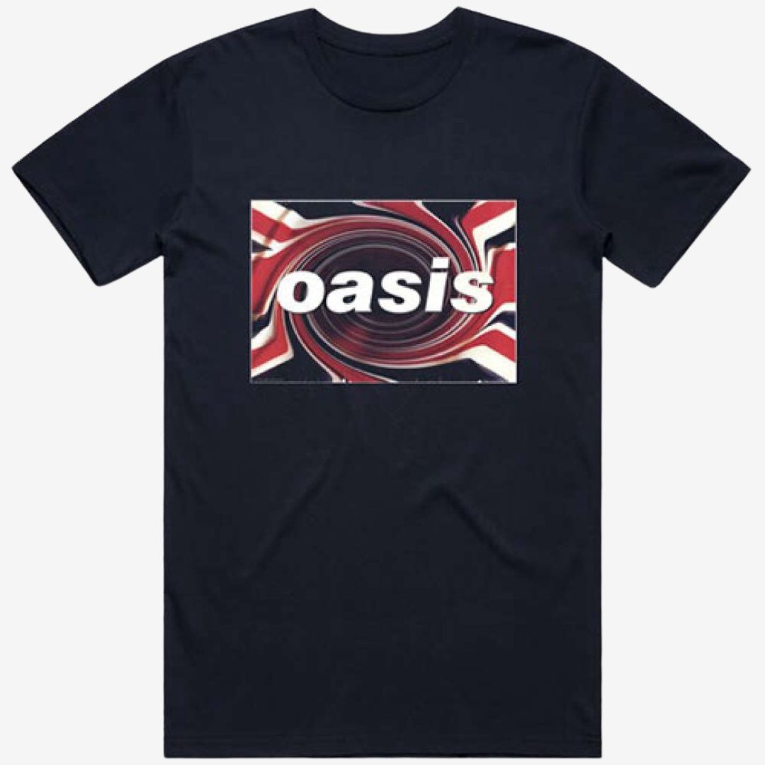 Oasis Unisex T-Shirt: Union Jack, Size: Small