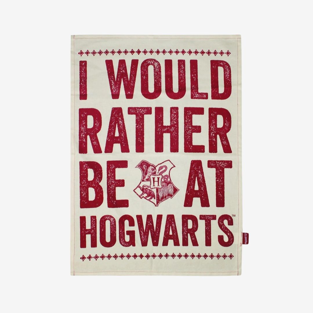 I Would Rather Be At Hogwarts Tea Towel