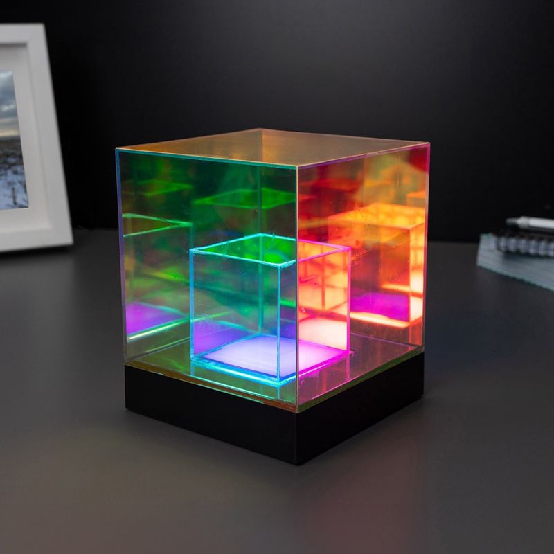 Holographic Square Lamp | Black Base