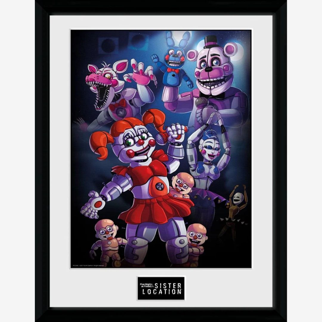 Five Night&#39;s At Freddy&#39;s Sister Location Group Framed Print
