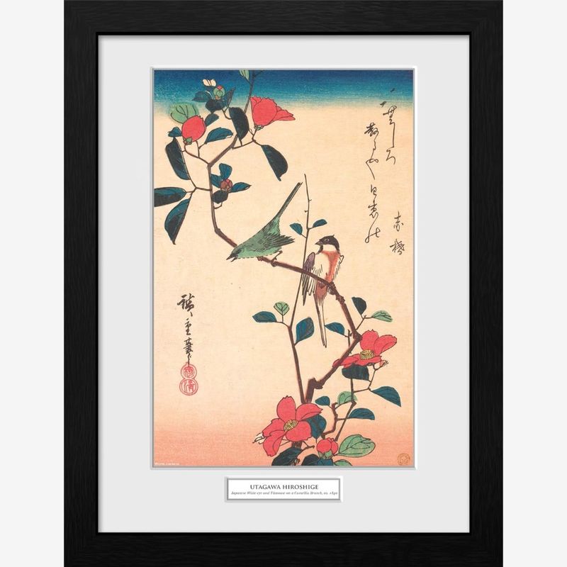 Hiroshige Japanese White Eye &amp; Ti Framed Print