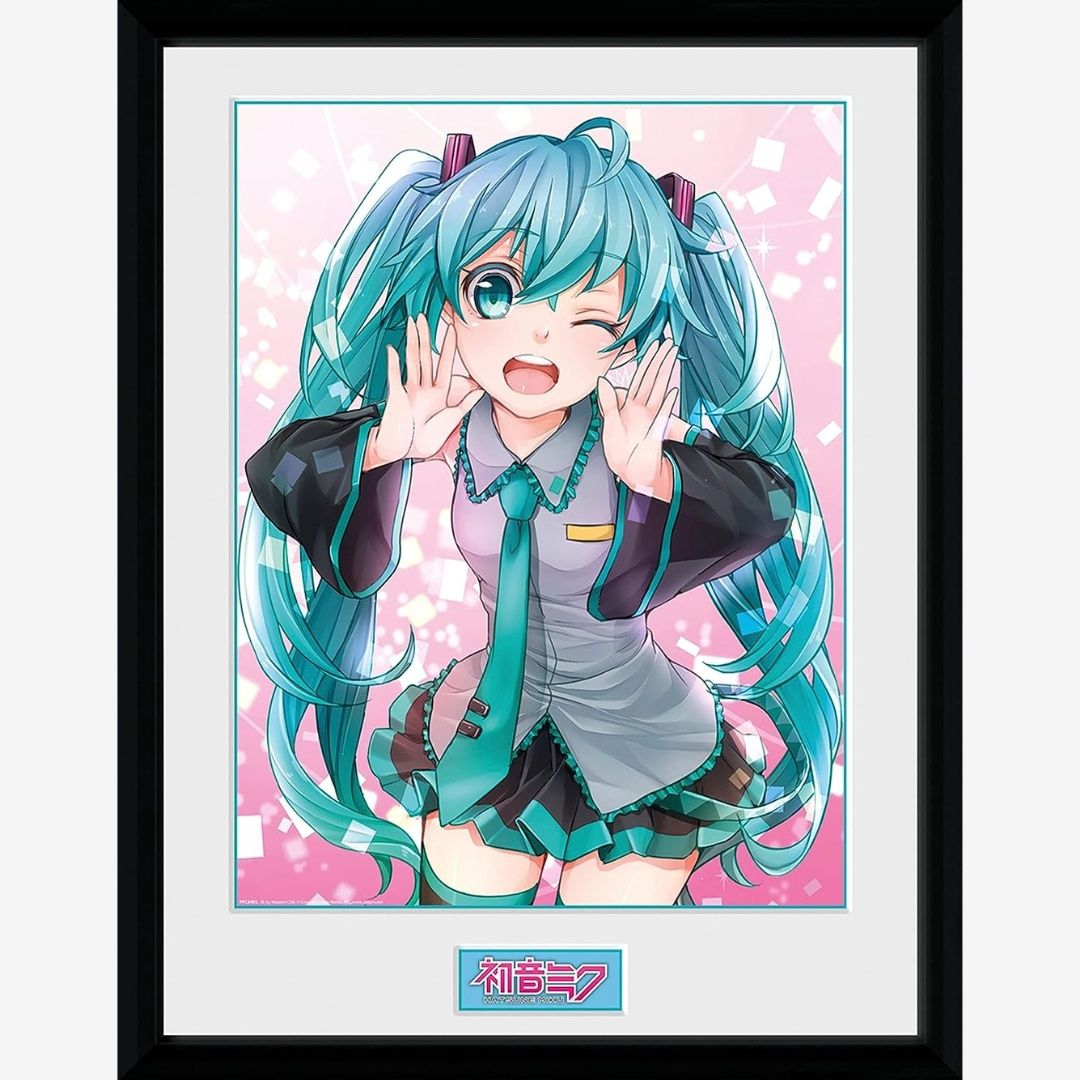 Hatsune Miku Wink Framed Print