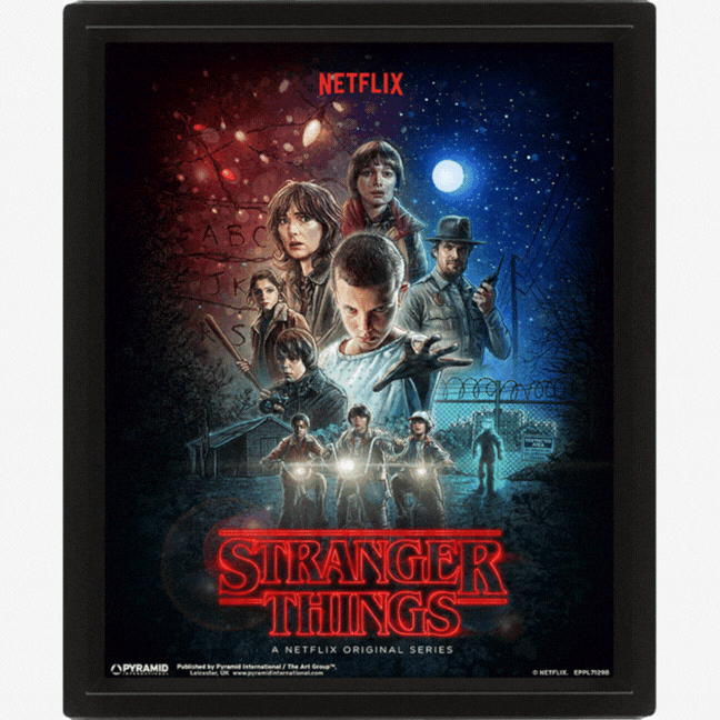 Stranger Things (One Sheet) 3D Lenticular Framed Print