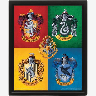 Harry Potter (Colourful Crest) 3D Lenticular Framed Print