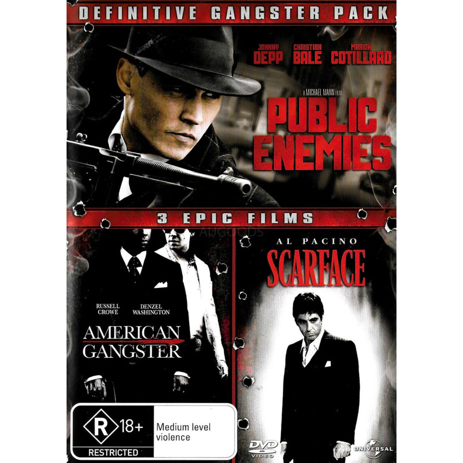 Public Enemies + American Gangster + Scarface | DVD