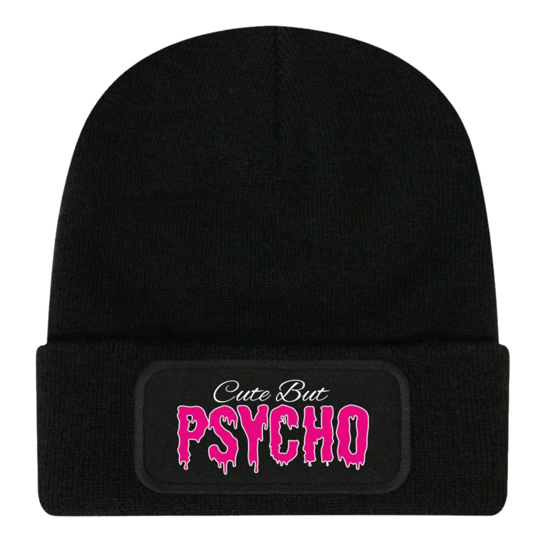 Cute But Psycho Black Beanie