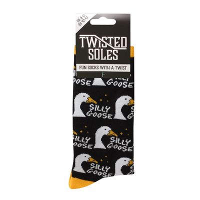 Twisted Soles Silly Goose Adult Socks Size UK 3-7