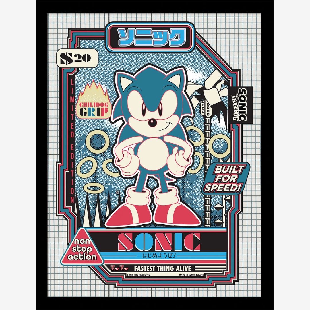 Sonic The Hedgehog (Build For Speed) Framed Collector Print