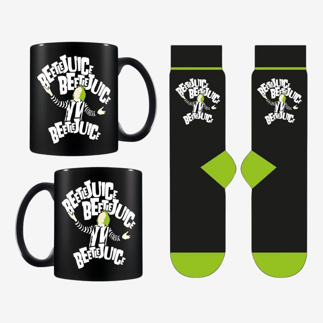 Beetlejuice (Beetlejuice Beetlejuice Beetlejuice) Mug &amp; Sock Set