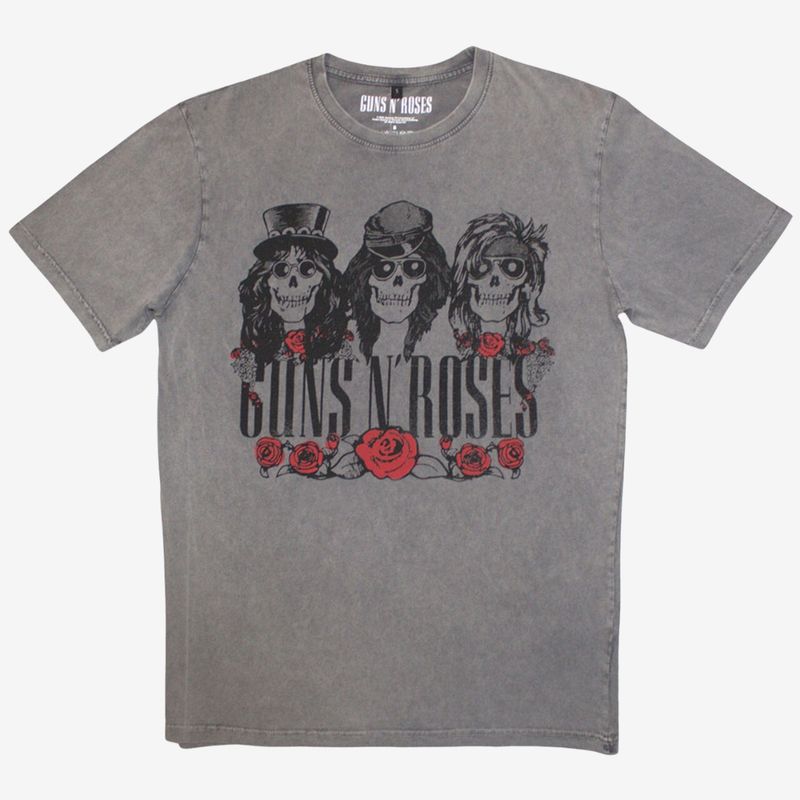 Guns N&#39; Roses Unisex Stone Wash T-Shirt: Hell Group, Size: Small