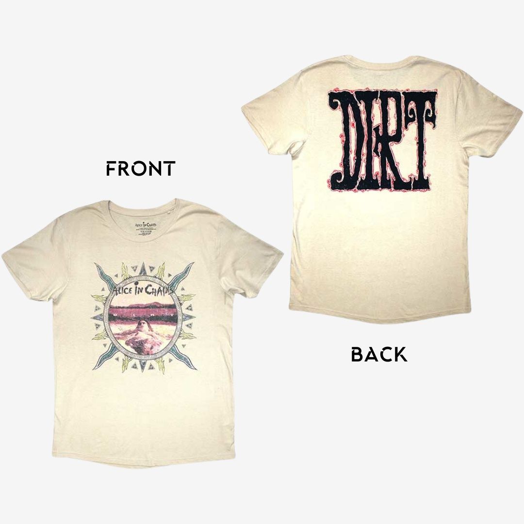 Alice In Chains Unisex T-Shirt: Dirt (Back Print), Size: Small