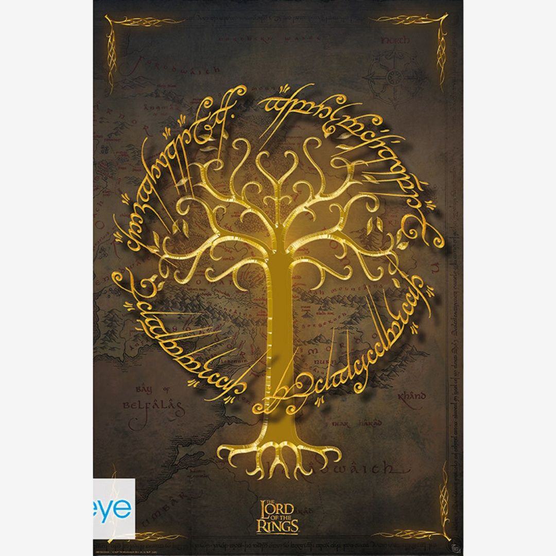 Lord Of The Rings Foil White Tree Maxi Poster (A4)