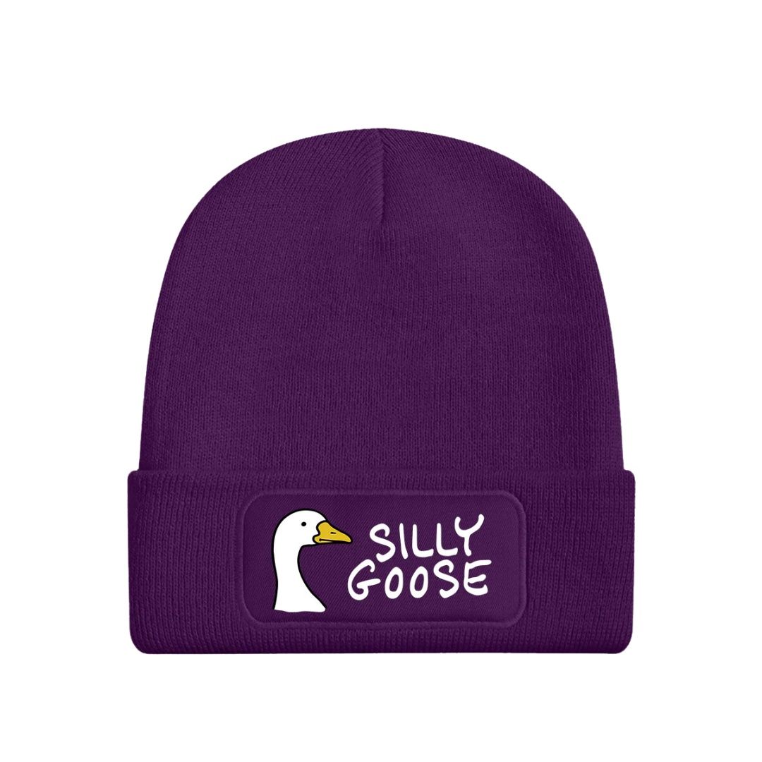Silly Goose Purple Beanie