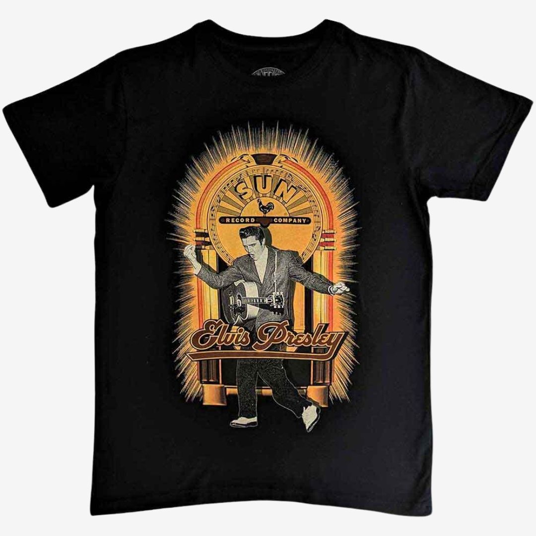 Sun Records Unisex T-Shirt: Elvis Dancing, Size: Medium