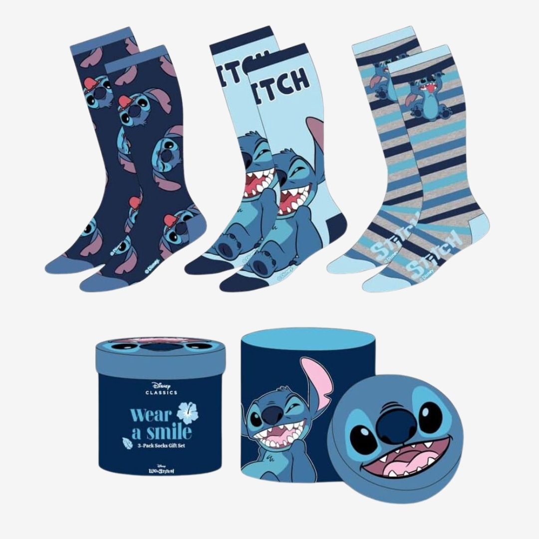 Lilo &amp; Stitch Socks 3-Pack Crazy Stitch EU 36-43 (UK 3.5 - 8.5)