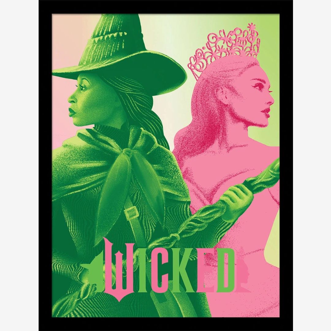 WICKED (ELPHABA &amp; GLINDA) COLLECTORS PRINT (FRAMED)