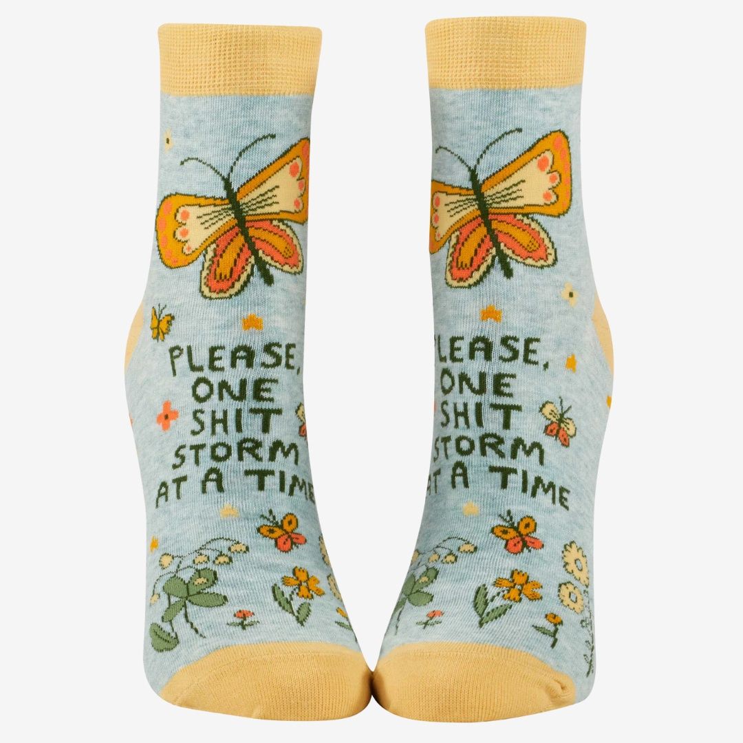 Please One Shit Storm At A Time Ankle Socks